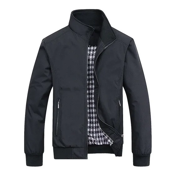 Chamarra Rompeviento Estilo Biker Informal Para Hombre