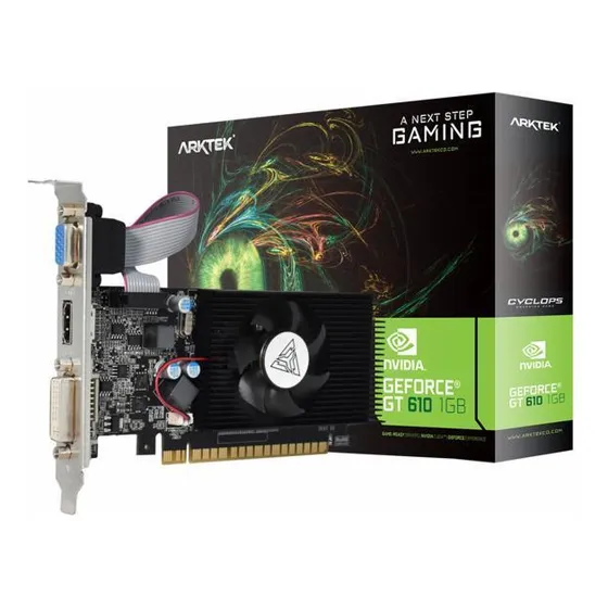 Placa Vídeo Arktek Cyclops Gaming 1gb Geforce Gt610 Ddr3