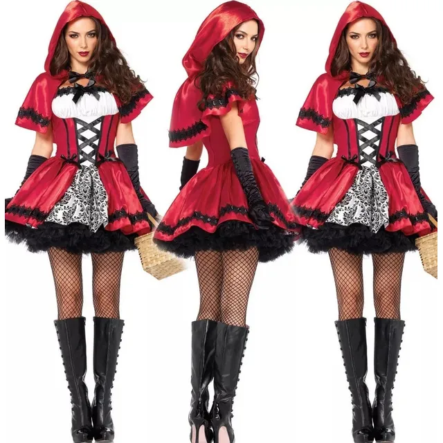 25/2/20 Caperucita Roja Vestido Cosplay Disfraz For Mujeres