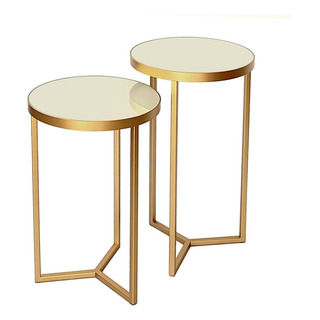 Mesa Lateral - Conjunto Com 2 - Tampo Laqueado Mesa Lateral - Conjunto Com 2 - Tampo Laqueado