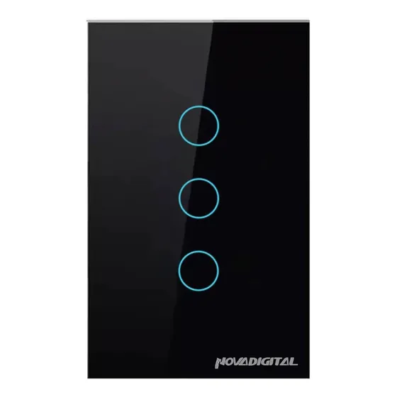 Interruptor Zigbee Inteligente 3 Botões Alexa Novadigital