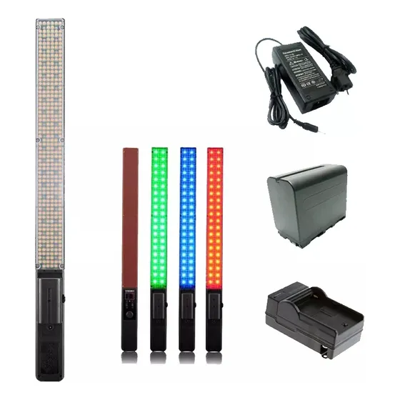 Iluminador Led Yongnuo Yn360+1 Bateria +1 Carregador + Fonte Estrutura Preto Luz Branco-frio E Branco-quente 127/220v