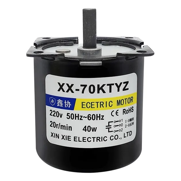 Motor Alto Torque Ac 220v Xx-70ktyz Síncrono Rpm Nfe No Full