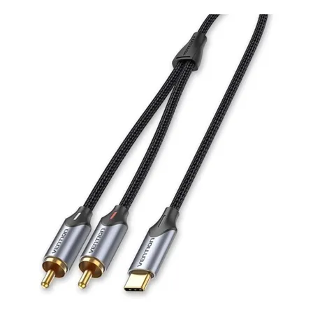 Cable USB-C macho a 2rca macho de 2 m Vention Bughh