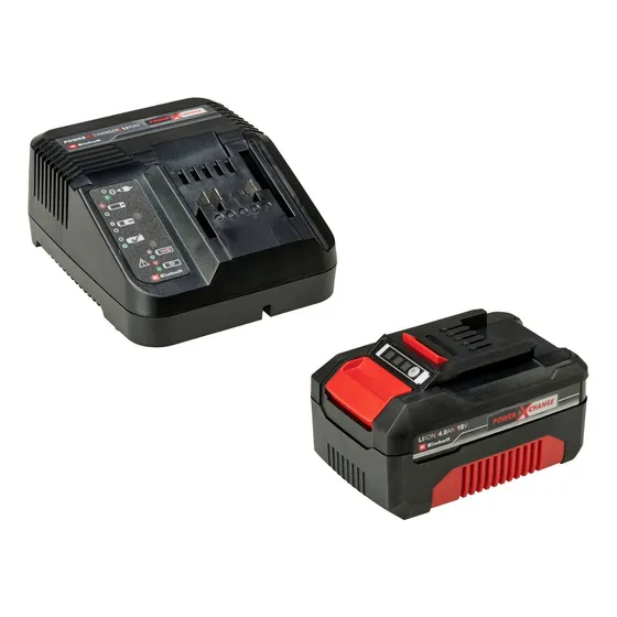 Starter Kit Pack Bateria Y Cargador Rápido Einhell 4512042 18v 4.00ah Power X-change Goma Antichoque