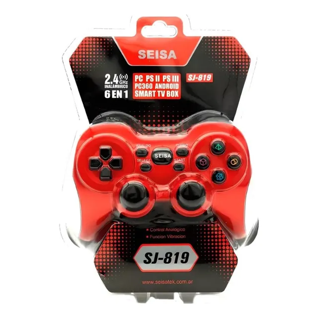 Joystick Inalámbrica Recargable 6 En 1 Mando Pc Ps2 Ps3