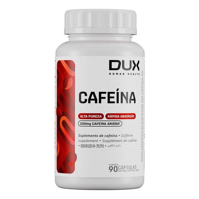 Cafeína - Pote 90 Cápsulas Dux Nutrition Sem Sabor Cafeína - Pote 90 Cápsulas Dux Nutrition Sem Sabor