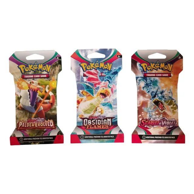3 Sobres Pokemon Nuevos Sellados Hangers Scarlet & Violet