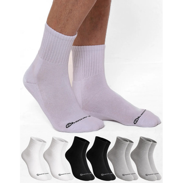 Kit 6 Pares Meias Zhamaro Premium Cano Médio Alto Atoalhada