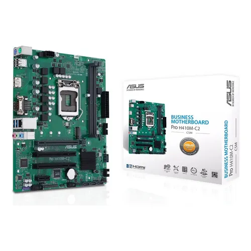 MOTHERBOARD ASUS PRO H410M-C2/CSM 1200 INTEL 11VA GEN DDR4 COLOR VERDE OSCURO