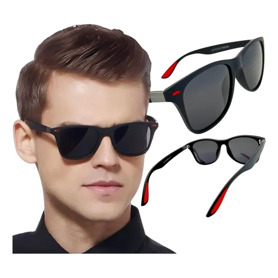 Óculos De Sol Masculino Polarizado Uv400 Pesca Dirigir Noite