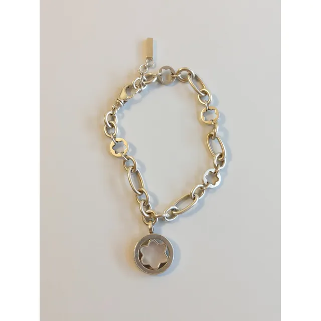 Pulsera Brazalete Montblanc Plata 925 Y Madre Perla 