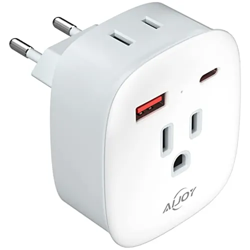 Adaptador De Enchufe De Viaje Europeo, Carga De 20w Usb...