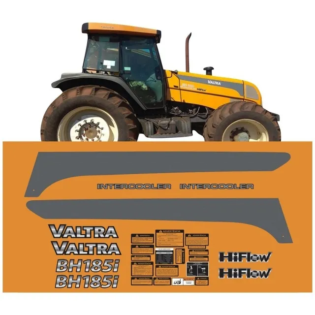 Kit Adesivo Compatível Trator Valtra Bh185i Intercooler