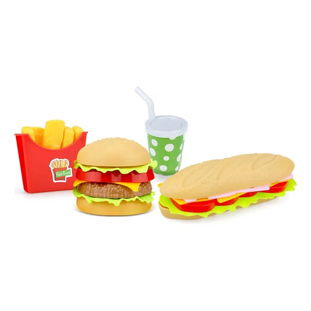 Juego Encastre Comida Armar Combo Hamburguesa Papas Sandwich