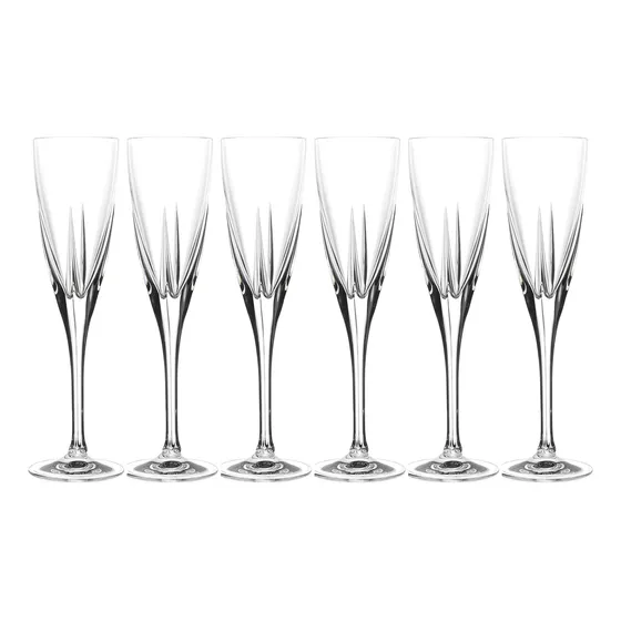 Copa Cristal Para Tostar 6 Flauta Diseño Boda 5.75 Oz