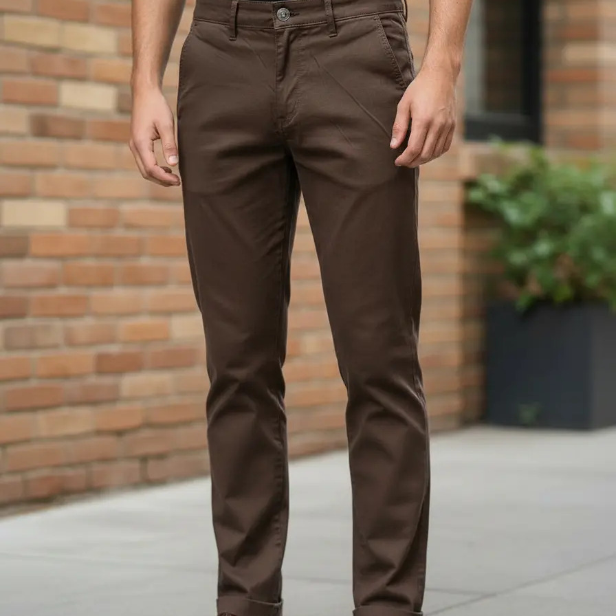Calça Sarja Masculina Alfaiataria Bolso Faca Tradicional