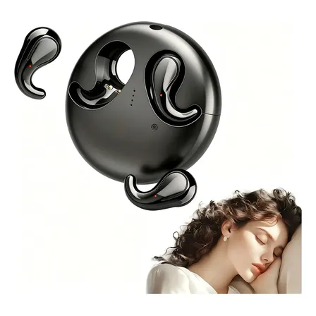 Fone Ouvido Sem Fio Bluetooth Eletro Mex J-60w, Compacto E Confortável, Graves Poderosos E Impactantes Bluetooth 6.0, 30h De Reprodução Resistência, Corrida, Sono, Preto fosco