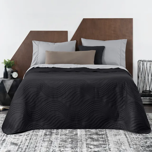 Colcha Pinsonic King Size Soft-tex | Edredón Ligero (1 Pieza) Color Negro