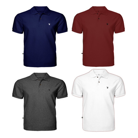 Kit 03 Camisa Polo Masculina Piquet Hanter Style Kit 03 Camisa Polo Masculina Piquet Hanter Style
