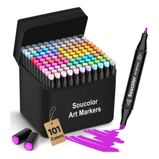 Juego De 101 Marcadores De Alcohol Doble Punta Para Arte Juego De 101 Marcadores De Alcohol Doble Punta Para Arte