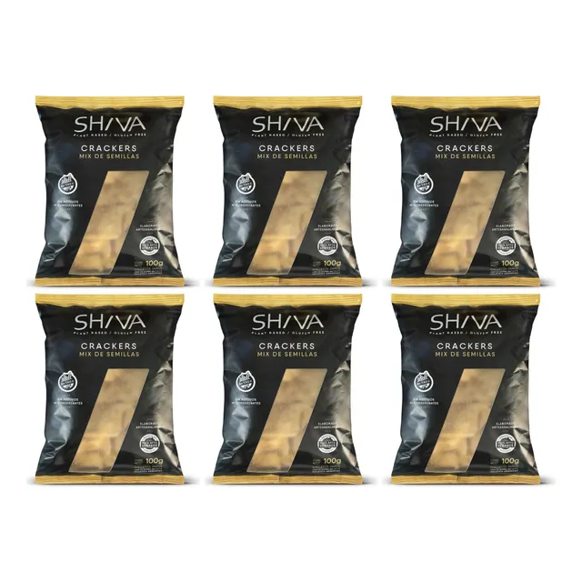 Crackers Mix De Semillas Shiva Sin Tacc Vegano 100g X6