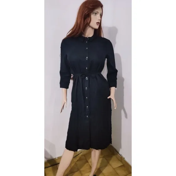 Vestido Largo Tela De Lino