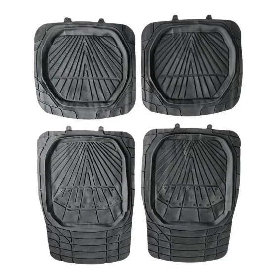 Alfombras Universales Tipo Bandejas Pvc.4 Pzs Negras