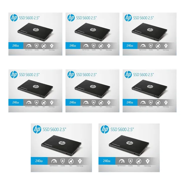 Kit De 8 Disco Solido Hp 240gb Ssd Interno S650 560/490 Mbs Negro