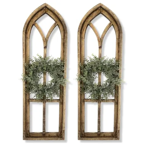Arcos De Ventana Rústicos De Madera, Set De 2