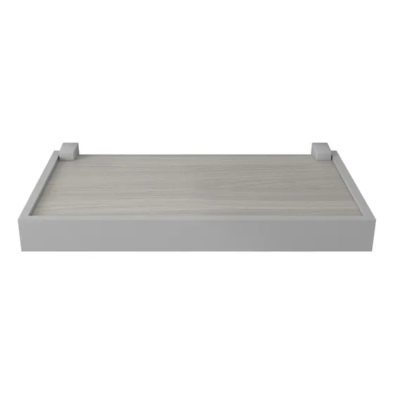 Repisa Duetto 40cm Con Soporte Y Borde - Be Design Color Gris