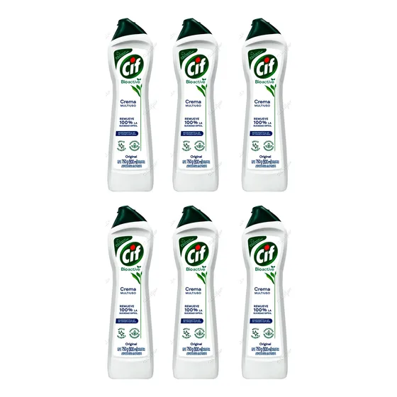 Cif Crema Limpiador Con Micropartículas  750ml Pack 6 Unidad