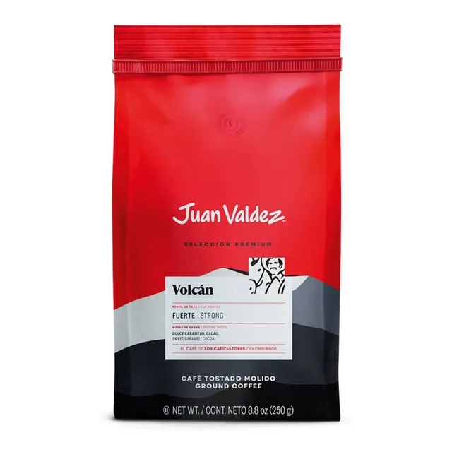Café Espresso Molido Volcán Juan Valdez Premium 250gr Colombiano