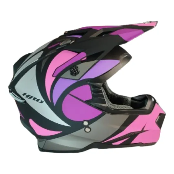Cascos De Motos Cross Hro Mx03 Violeta Rosa Airoh/mt/ls2/hjc