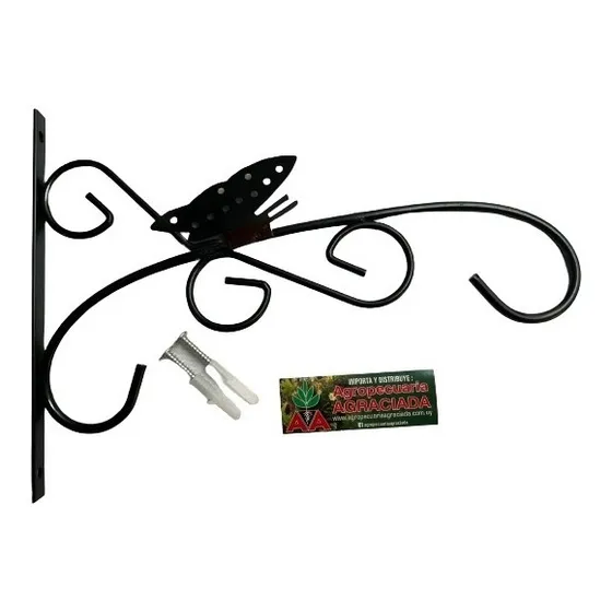 Mensula En Hierro Porta Macetas De Colgar Modelo Mariposa