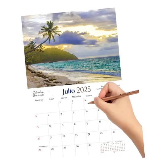 Calendario Planificador 2025 Paisajes Colombia 28x43 Cm