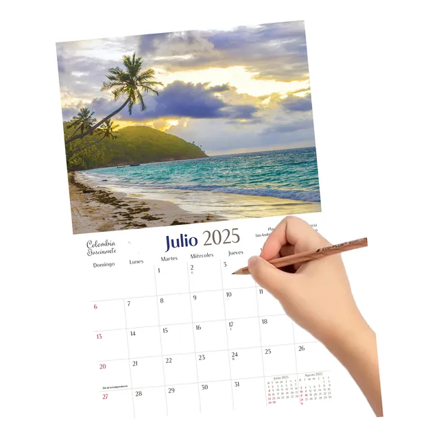 Calendario Planificador 2025 Paisajes Colombia 28x43 Cm