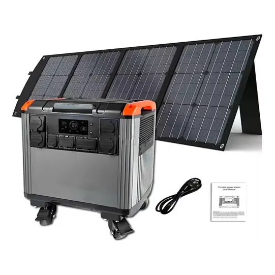 Estación Planta Eléctrica Y Panel Solar Portatil  3000w