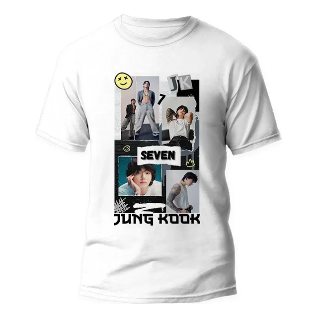 Camiseta Basica Jungkook Album Seven Cantor Coreano Kpop
