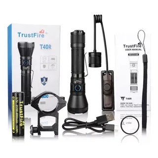 Lanterna TĂĄtica Trustfire T40r Longo Alcance Kit Com Acionador Remoto E Mount Para Trilho Cor Preta Cor Da Luz 6000k Lanterna TĂĄtica Trustfire T40r Longo Alcance Kit Com Acionador Remoto E Mount Para Trilho Cor Preta Cor Da Luz 6000k