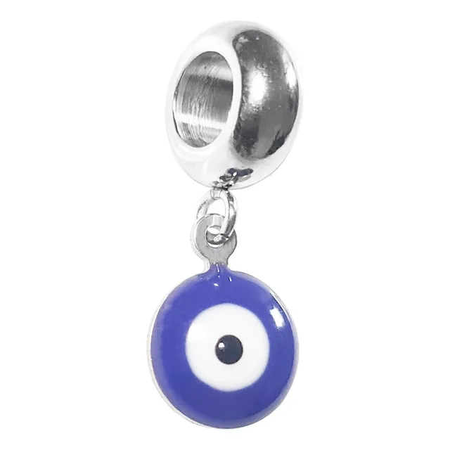 Berloque Pingente Olho Grego Aço Inox P/ Todas Pulseiras