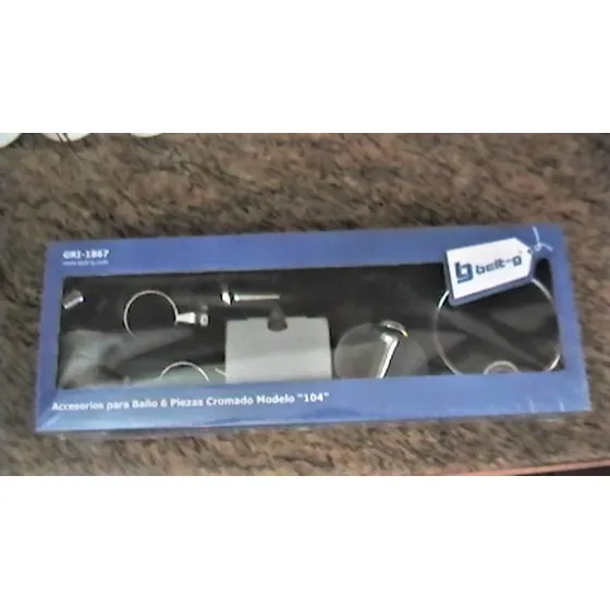 Accesorio Para Baño 6 Piezas Cromado Modelo 104 Marca Belt-g