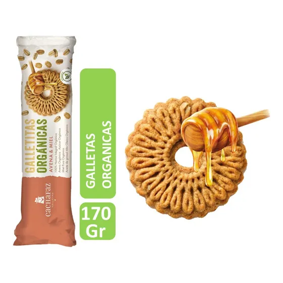 Galletas Cachafaz Orgánicas Avena Y Miel X 170g - 21u