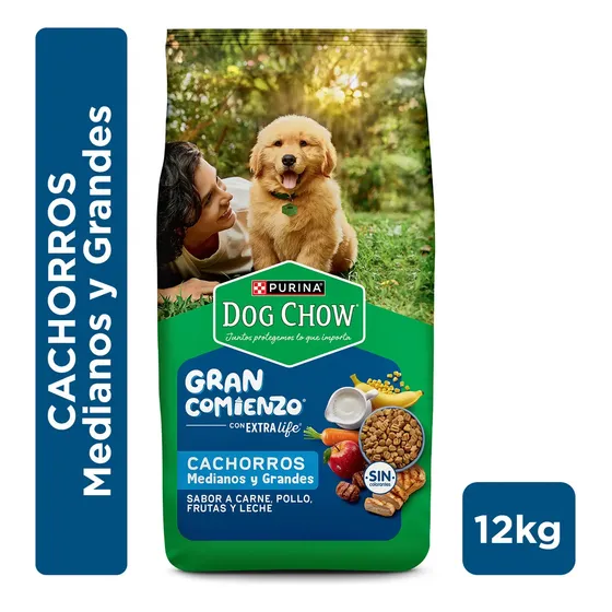 Alimento Seco Dog Chow® Cachorros Medianos Y Grandes 12kg