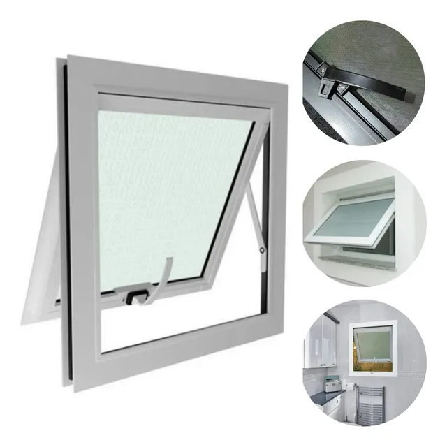 Janela Banheiro Aluminio-vitrô Maxiar Basculante 40x40