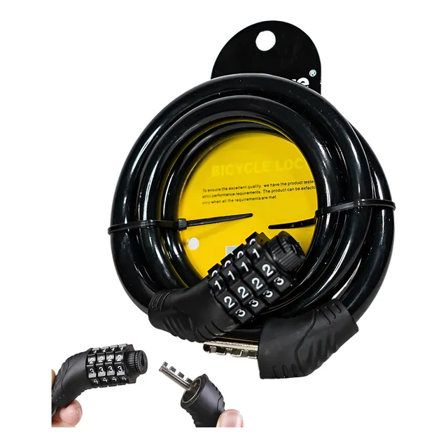 Candado Para Bicicleta Moto Guaya Con Clave Seguridad Cadena