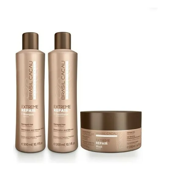 Kit. Shampoo Acondicionador Y Mascara Brasil Cacao Repair