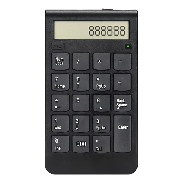 19 Teclas Teclado Numérico 2.4g Pantalla Digital Recargable
