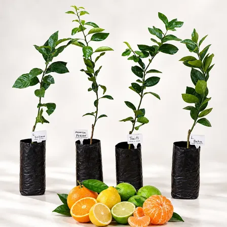 Kit Pomar Inicial - 4 Mudas Cítricas Enxertadas - 1m Laranja