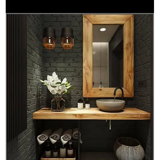 Mueble Para Lavamanos En Madera 